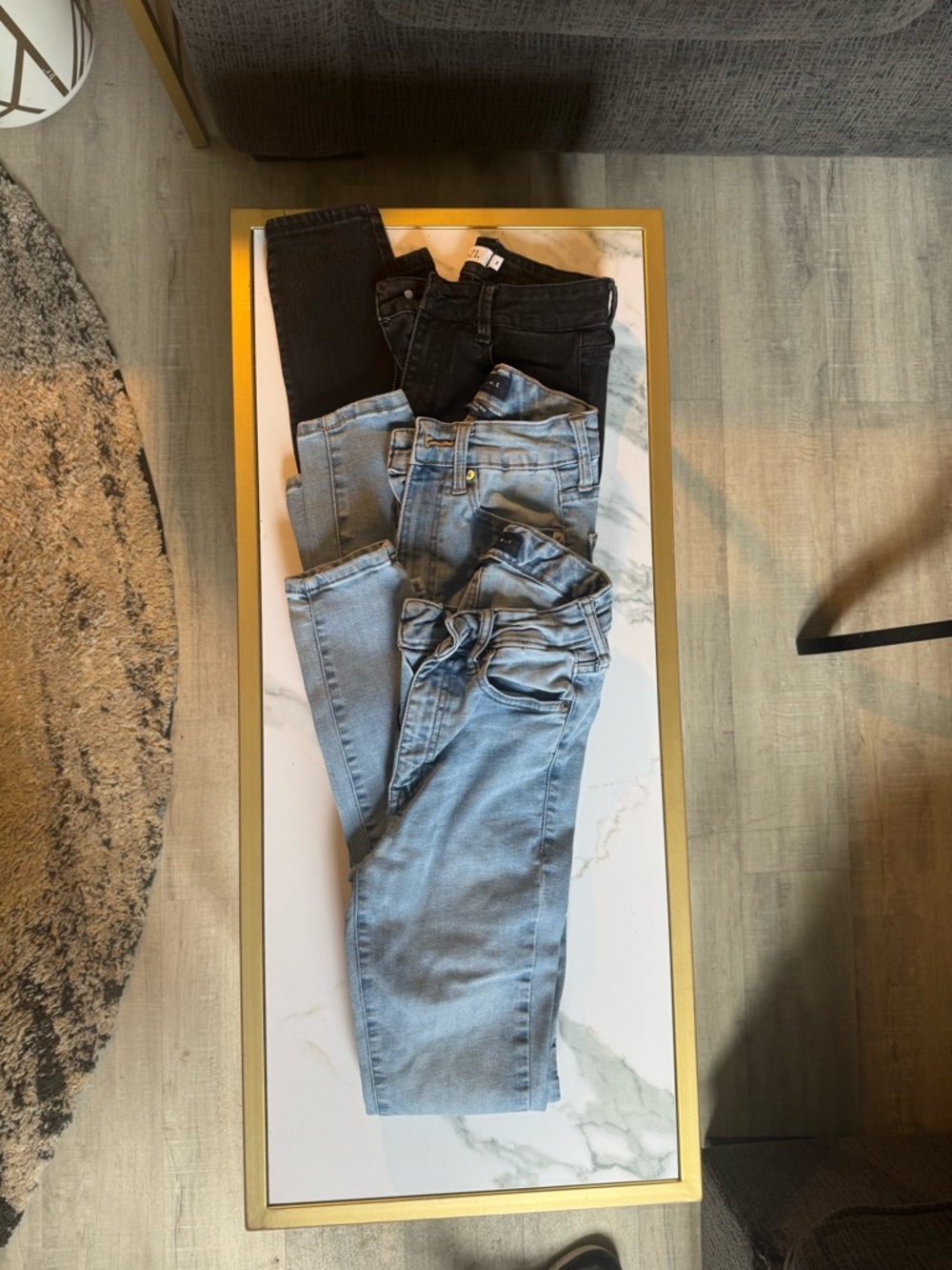 Bundle-Women Skinny Jeans — 2 Light Blue & 1 Black Pair